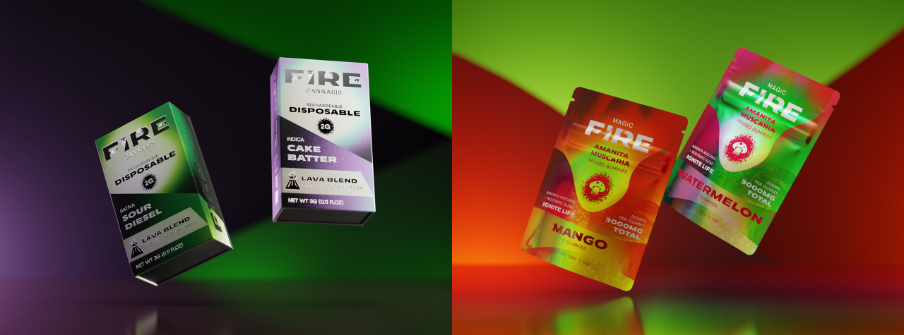 Fire Cannabis — branding and packaging