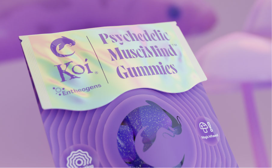 Koi Muscimind — visual identity and packaging