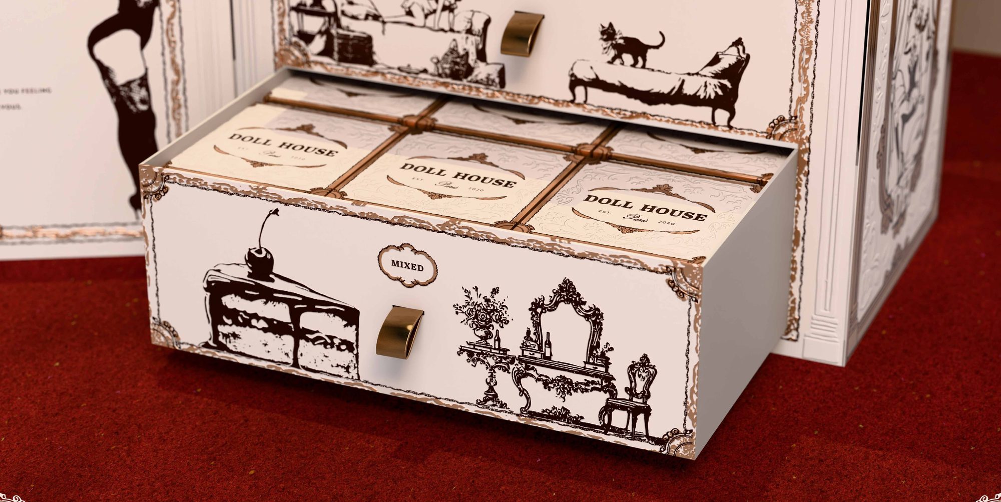 Doll House — Doré metallic on uncoated