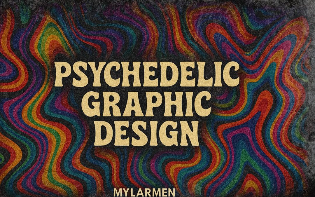 Major colors and patterns of the psychedelic graphic design style
